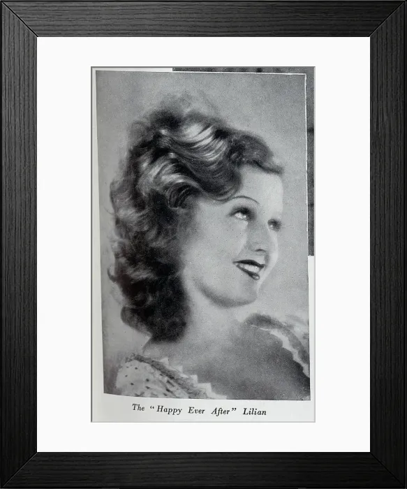Framed Print : Lilian Harvey, actress, studio portrait, and tearful reportage photograph when leaving Berlin for Fox Studios, Hollywood. Captioned, Oh Hollywood, What hast though done Framed Print : Lilian Harvey, actress, studio portrait, and tearful reportage photograph when leaving Berlin for Fox Studios, Hollywood. Captioned, Oh Hollywood, What hast though done