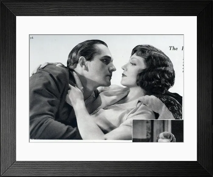 Framed Print : Photograph of Claudette Colbert (1903-1996), actress and Fredric March (1897-1975), actor in To-night is Ours'. With description, Claudette Colbert and Fredric March in To-night is Ours Framed Print : Photograph of Claudette Colbert (1903-1996), actress and Fredric March (1897-1975), actor in To-night is Ours'. With description, Claudette Colbert and Fredric March in To-night is Ours