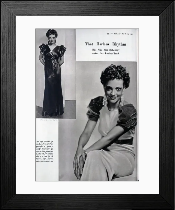 Framed Print : Nina Mae McKinney, actress (1912-1967), studio portraits in elegant gowns. Captioned, That Harlem Rhythm: Miss Nina Mae McKinney makes Her London Break'. She had starred in Hallelujah'(1929), the first all-black, all-sound musical Framed Print : Nina Mae McKinney, actress (1912-1967), studio portraits in elegant gowns. Captioned, That Harlem Rhythm: Miss Nina Mae McKinney makes Her London Break'. She had starred in Hallelujah'(1929), the first all-black, all-sound musical