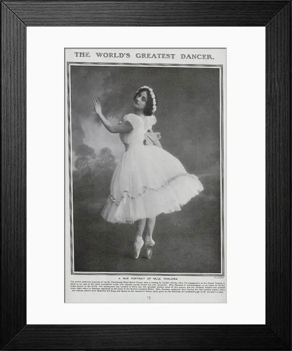 Framed Print : Anna Pavlova, Russian prima ballerina Framed Print : Anna Pavlova, Russian prima ballerina