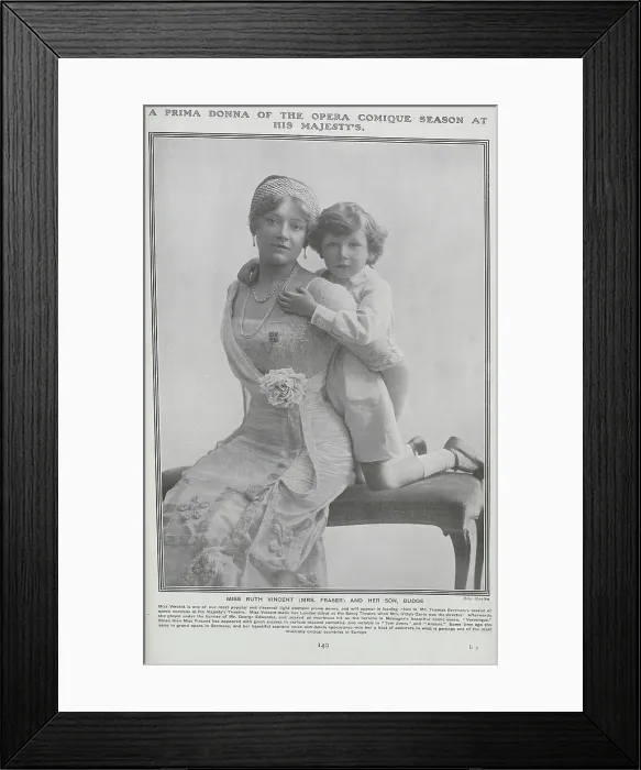 Framed Print : Ruth Vincent with her son Framed Print : Ruth Vincent with her son