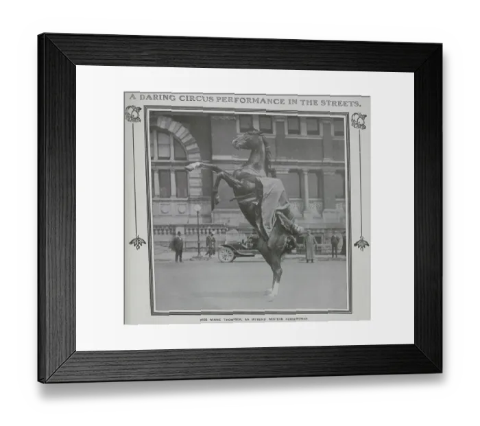 Framed Print : Minnie Thompson, Dallas cowgirl in New York