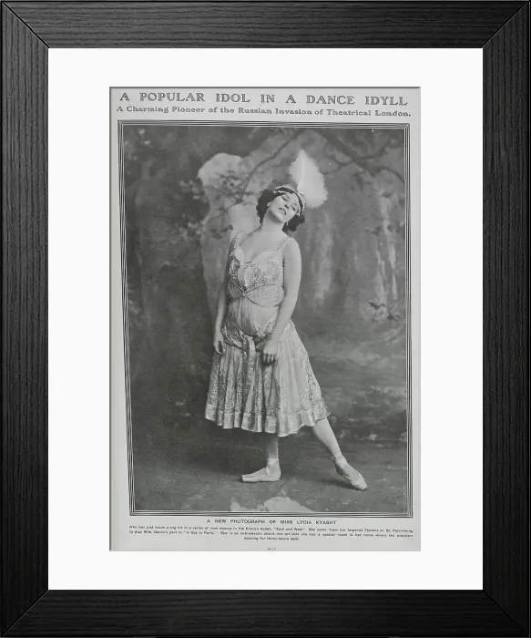Framed Print : Lydia Kyasht, ballet dancer Framed Print : Lydia Kyasht, ballet dancer