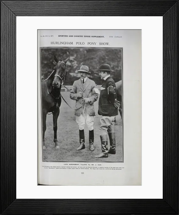 Framed Print : Lord Shrewsbury at Hurlingham polo club Framed Print : Lord Shrewsbury at Hurlingham polo club