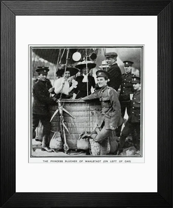 Framed Print : Princess Blucher goes ballooning Framed Print : Princess Blucher goes ballooning