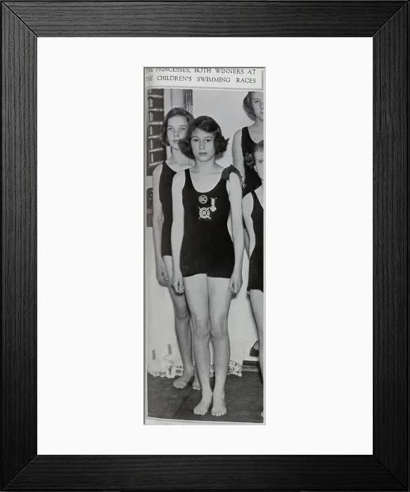 Framed Print : Princess Elizabeth wins at swimming Framed Print : Princess Elizabeth wins at swimming