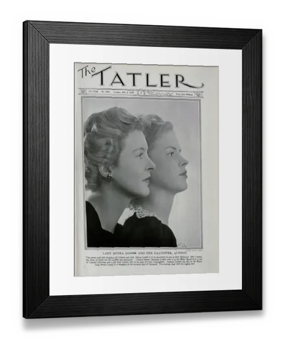 Framed Print : Lady Moira Combe with her daughter Audrey Framed Print : Lady Moira Combe with her daughter Audrey