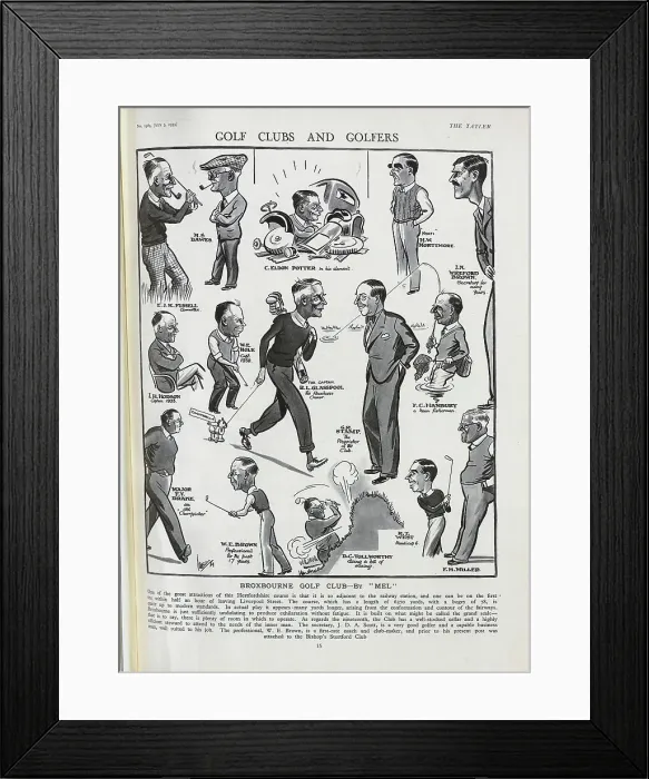 Framed Print : A golf club and its members Framed Print : A golf club and its members