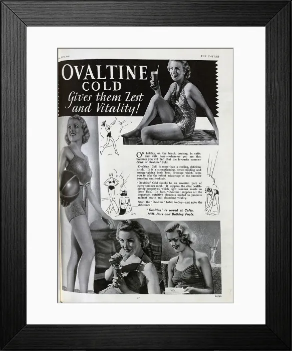 Framed Print : Advert for Ovaltine Cold Framed Print : Advert for Ovaltine Cold