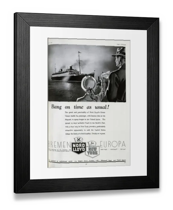 Framed Print : Advert for Nord Lloyd Framed Print : Advert for Nord Lloyd