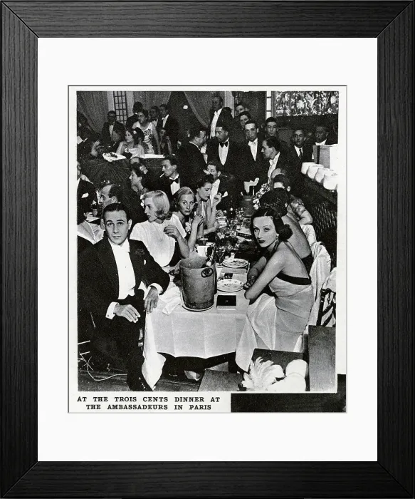 Framed Print : Trois Cents Dinner, Paris Framed Print : Trois Cents Dinner, Paris