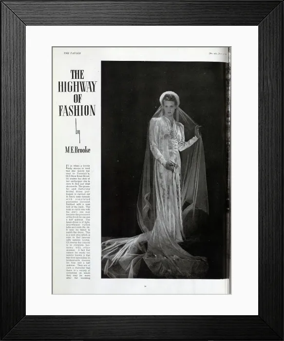 Framed Print : Bridal dress from Fenwick's Framed Print : Bridal dress from Fenwick's