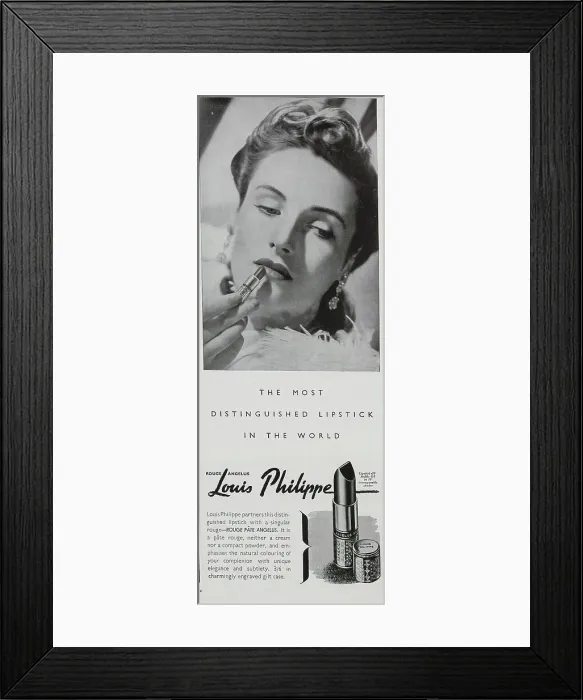Framed Print : Advert for Louis Philippe lipstick Framed Print : Advert for Louis Philippe lipstick