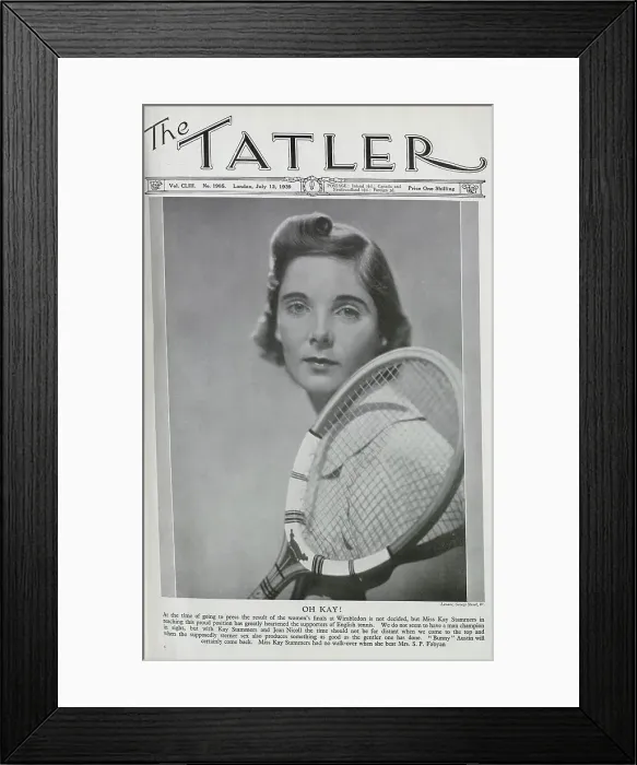 Framed Print : Kay Stammers, tennis player Framed Print : Kay Stammers, tennis player