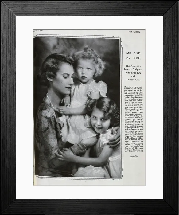 Framed Print : Mrs Maurice Bridgeman with daughters Framed Print : Mrs Maurice Bridgeman with daughters