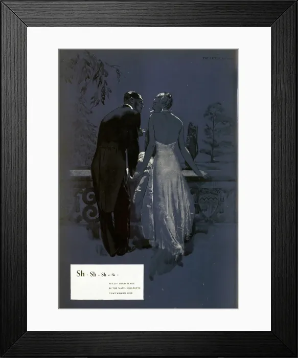 Framed Print : Advert for Wills Gold Flake cigarettes Framed Print : Advert for Wills Gold Flake cigarettes