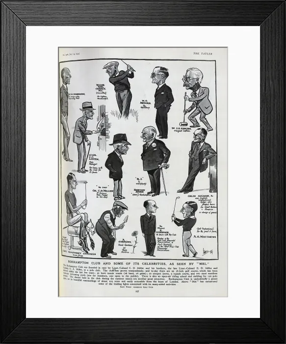 Framed Print : Roehampton Golf Club members