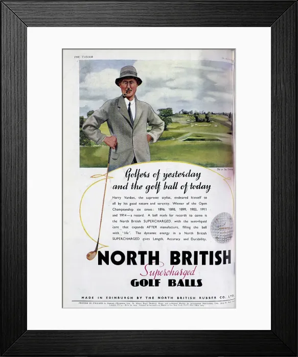 Framed Print : Advert for North British Supercharged Golf Balls Framed Print : Advert for North British Supercharged Golf Balls