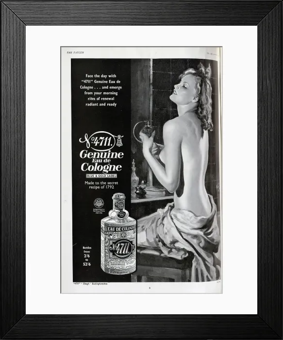 Framed Print : Advert for Eau de Cologne Framed Print : Advert for Eau de Cologne