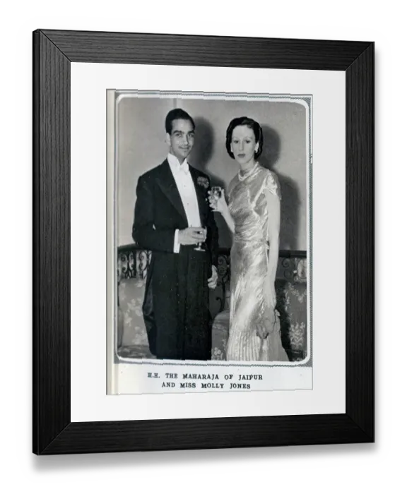 Framed Print : H H The Maharaja of Jaipur and Miss Molly Jones Framed Print : H H The Maharaja of Jaipur and Miss Molly Jones
