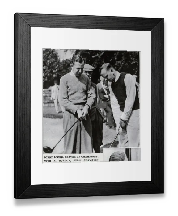 Framed Print : Golfers Bobby Locke and R. Burton Framed Print : Golfers Bobby Locke and R. Burton