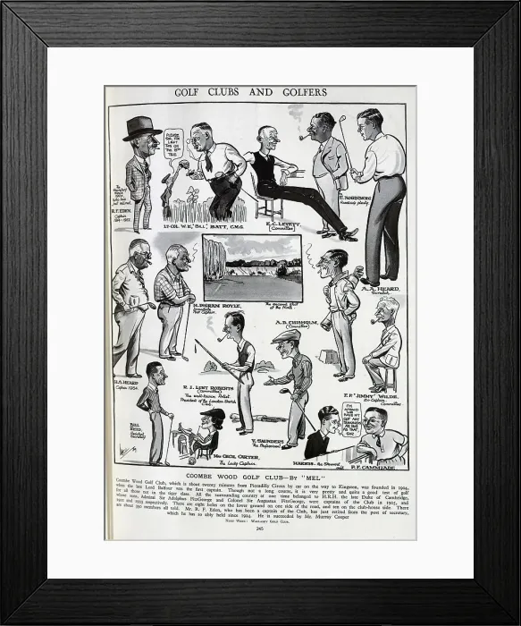 Framed Print : Coombe Wood Golf Club and golfers Framed Print : Coombe Wood Golf Club and golfers
