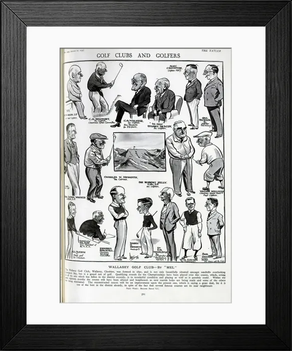 Framed Print : Wallasey Golf Club and golfers