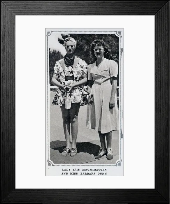 Framed Print : Lady Iris Mountbatten and Miss B Dunn Framed Print : Lady Iris Mountbatten and Miss B Dunn