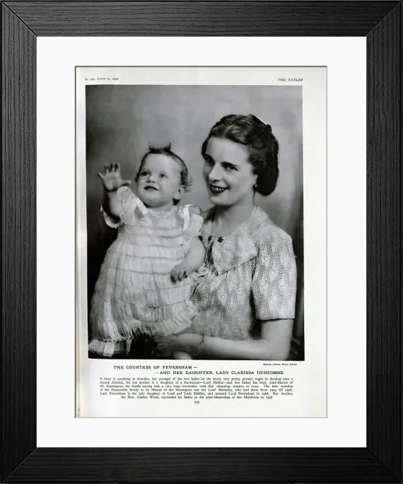 Framed Print : Countess of Feversham and daughter Framed Print : Countess of Feversham and daughter