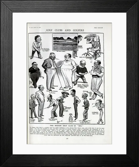 Framed Print : Bognor Golf Club and golfers Framed Print : Bognor Golf Club and golfers