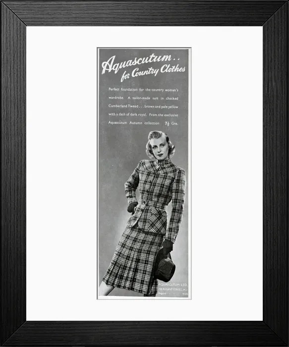 Framed Print : Advert for Aquascutum Framed Print : Advert for Aquascutum
