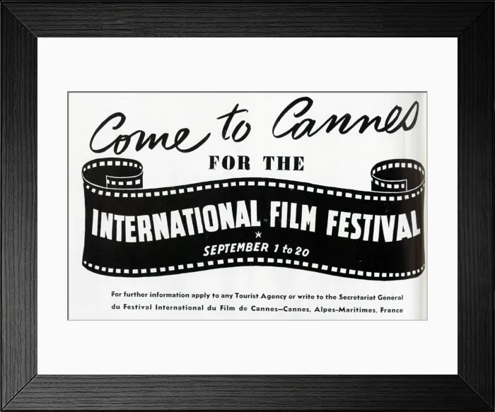 Framed Print : Advert for Cannes Film Festival Framed Print : Advert for Cannes Film Festival