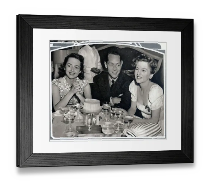 Framed Print : Olivia de Havilland, Franchot Tone and Joan Fontaine Framed Print : Olivia de Havilland, Franchot Tone and Joan Fontaine
