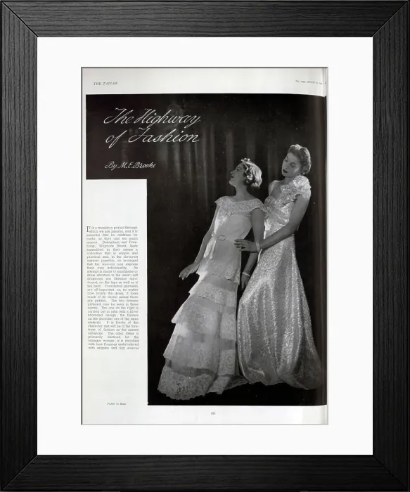 Framed Print : Debenham and Freebody dress collection