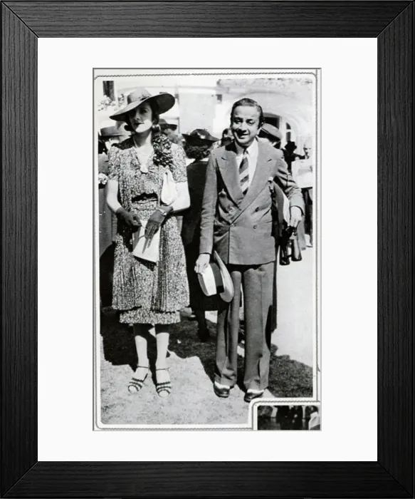 Framed Print : H. H. The Maharajah of Rajpipla with Miss Ella Atherton Framed Print : H. H. The Maharajah of Rajpipla with Miss Ella Atherton
