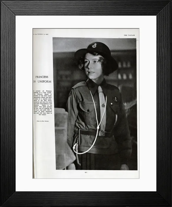 Framed Print : Princess Elizabeth, Girl Guide Framed Print : Princess Elizabeth, Girl Guide
