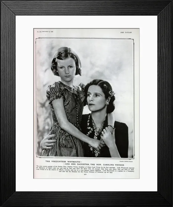 Framed Print : Viscountess Weymouth with daughter Framed Print : Viscountess Weymouth with daughter