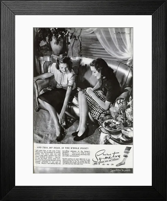 Framed Print : Advert for Sy-metra stockings Framed Print : Advert for Sy-metra stockings
