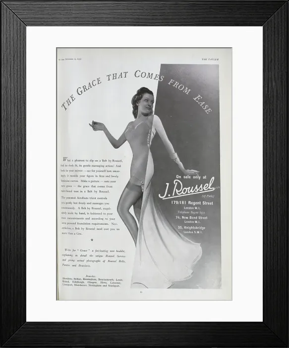 Framed Print : Advert for J Roussel Framed Print : Advert for J Roussel