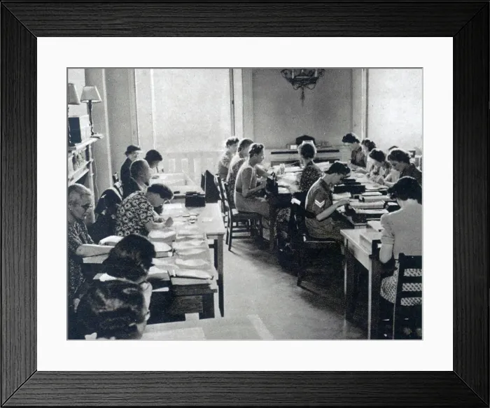 Framed Print : Red Cross records room Framed Print : Red Cross records room