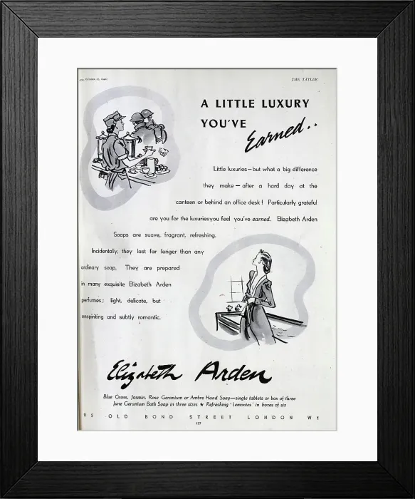 Framed Print : Advert for Elizabeth Arden Framed Print : Advert for Elizabeth Arden