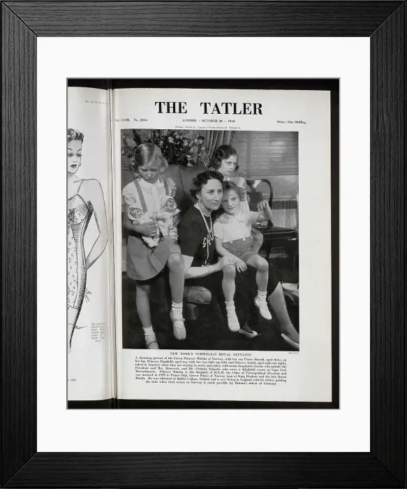 Framed Print : Norwegian Royal refugees Framed Print : Norwegian Royal refugees