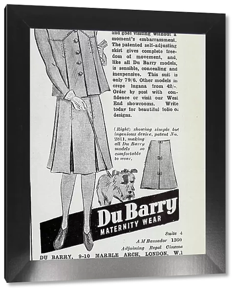 Advert for Du Barry maternity wear