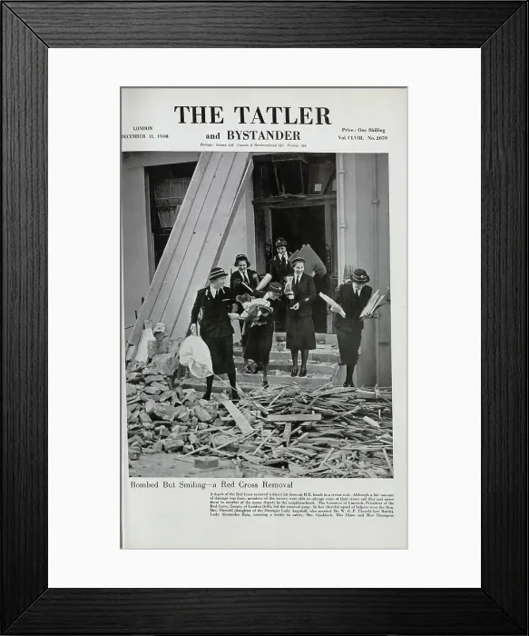 Framed Print : Bomb damage at the Red Cross Framed Print : Bomb damage at the Red Cross