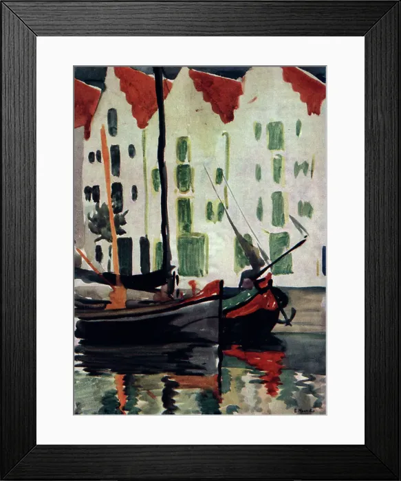 Framed Print : Canal Watercolour Framed Print : Canal Watercolour