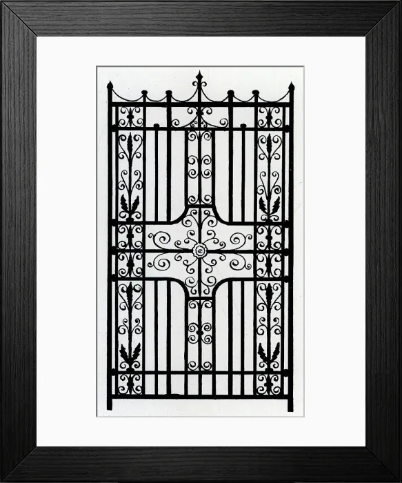 Framed Print : Wrought Iron gate Framed Print : Wrought Iron gate