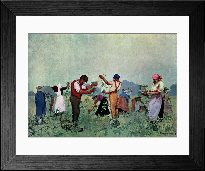 Framed Print : The Pea-Pickers Framed Print : The Pea-Pickers