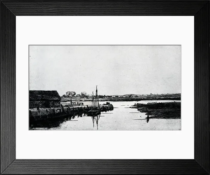 Framed Print : Bosham. An Etching of Bosham, a coastal village in the Chichester District of West Sussex Framed Print : Bosham. An Etching of Bosham, a coastal village in the Chichester District of West Sussex