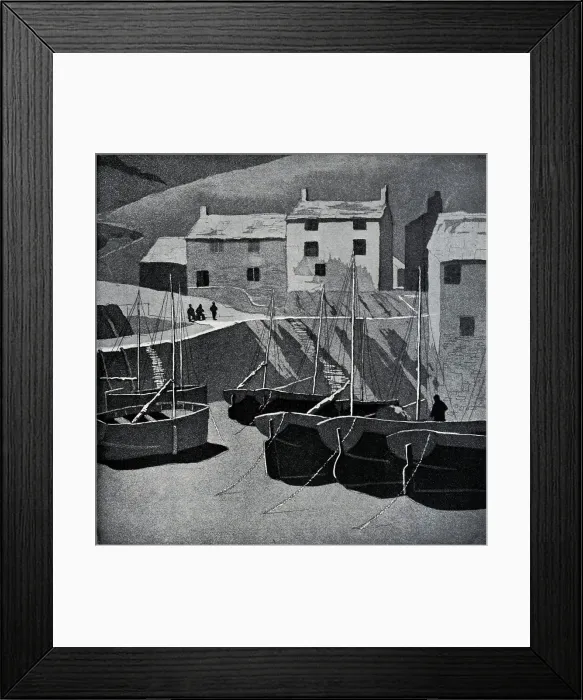 Framed Print : Low Tide at Polperro Framed Print : Low Tide at Polperro