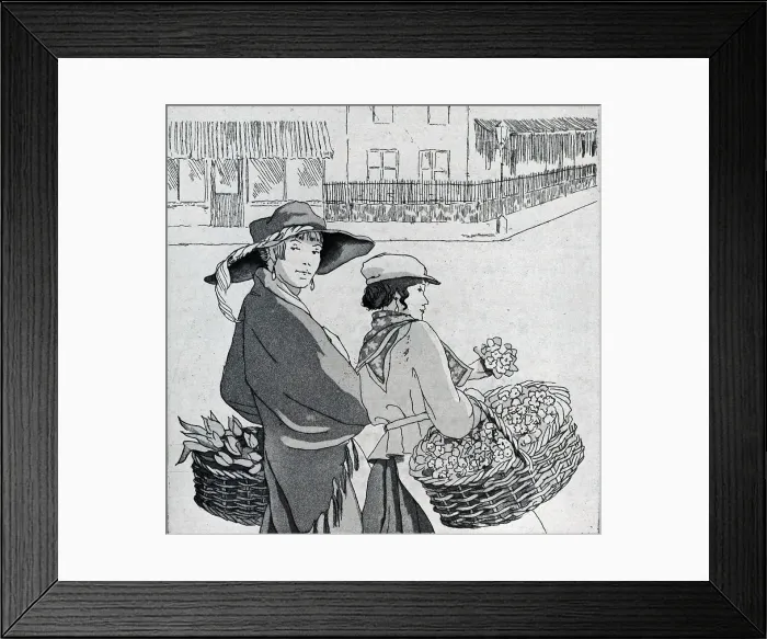 Framed Print : Two Flower Girls Framed Print : Two Flower Girls